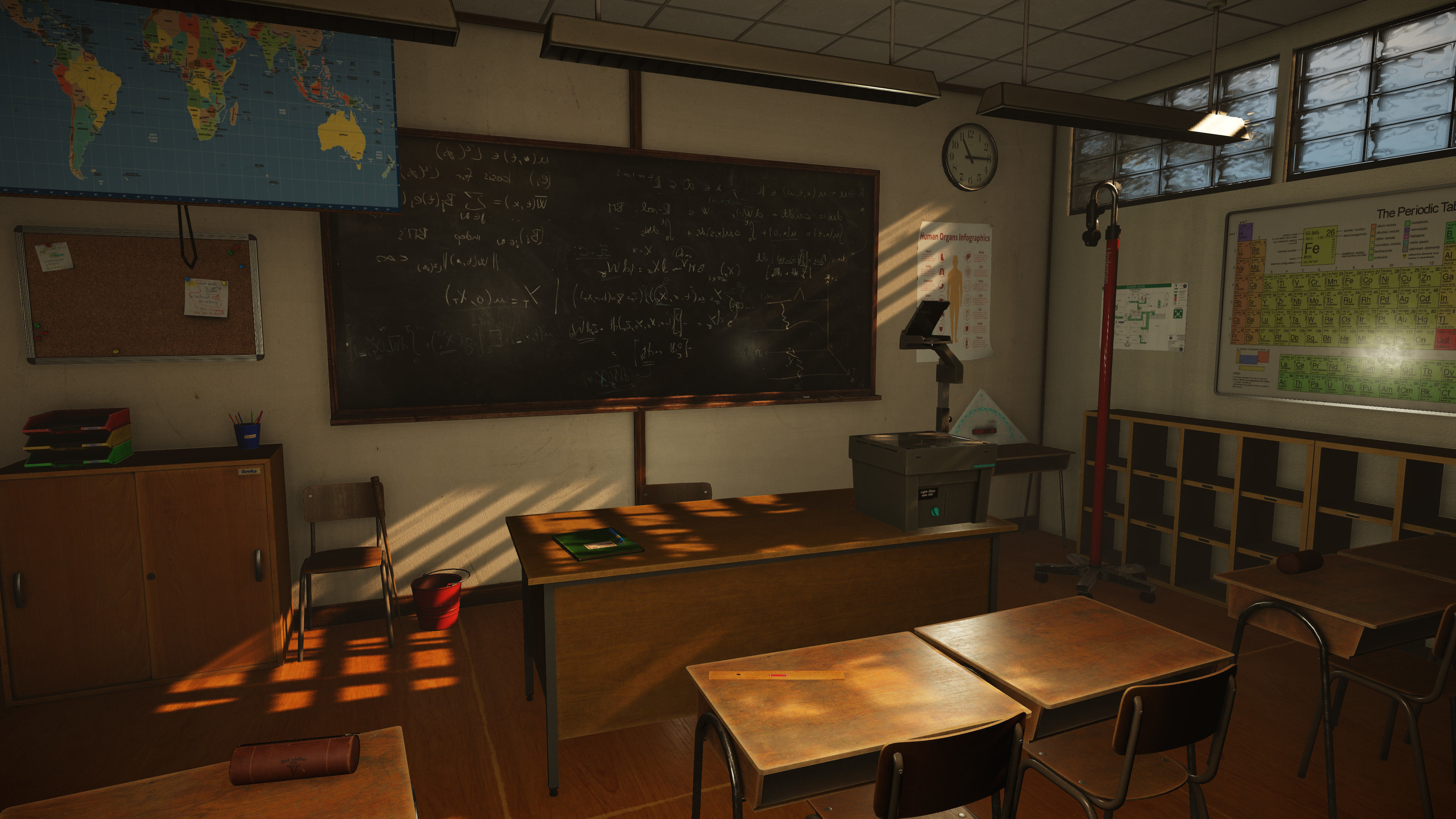 Low-Poly Classroom Pack Low-poly 3D model_1