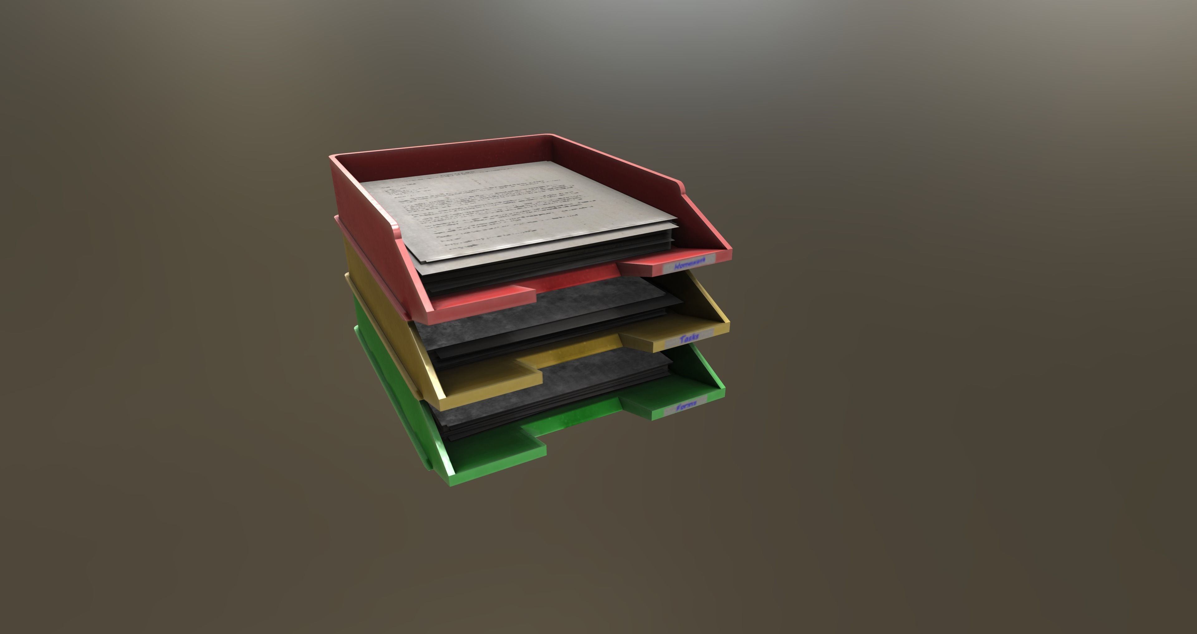 Low-Poly Classroom Pack Low-poly 3D model_34