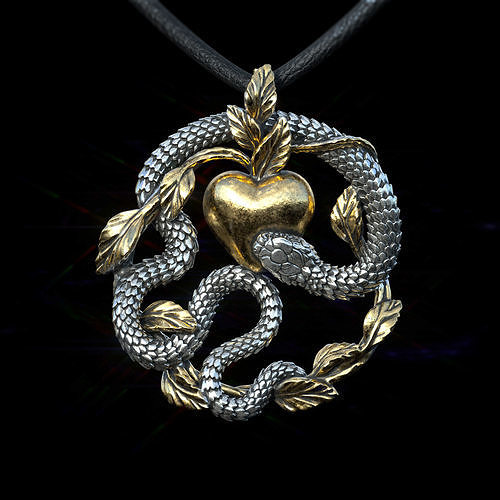 The serpent tempter  Pendant  3D print model