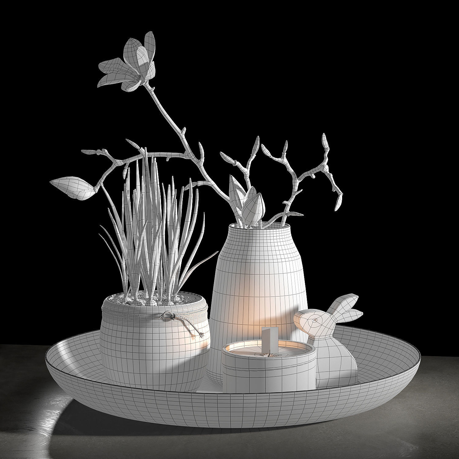 Decorative set 002  3D model_1
