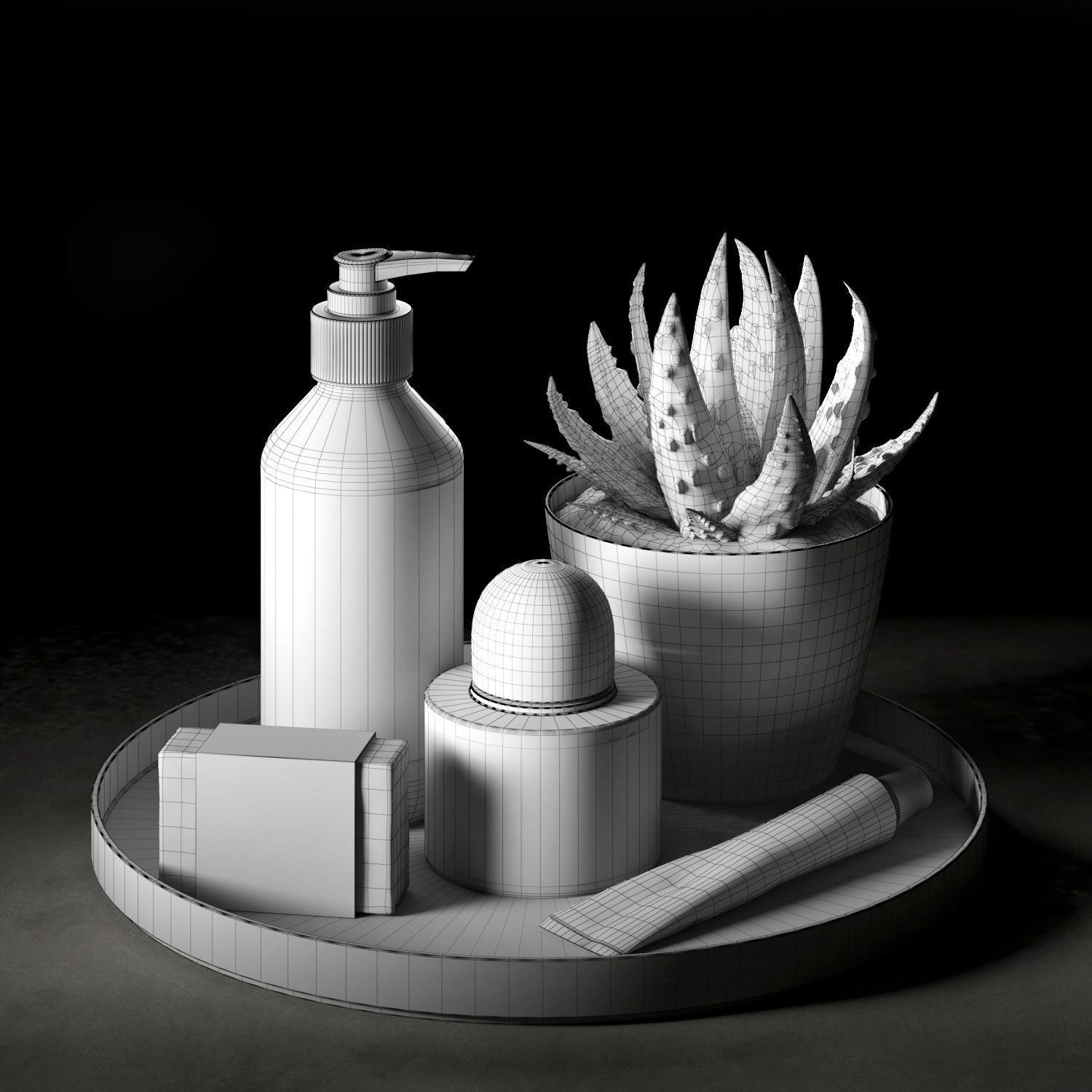 Decorative set 003  3D model_1