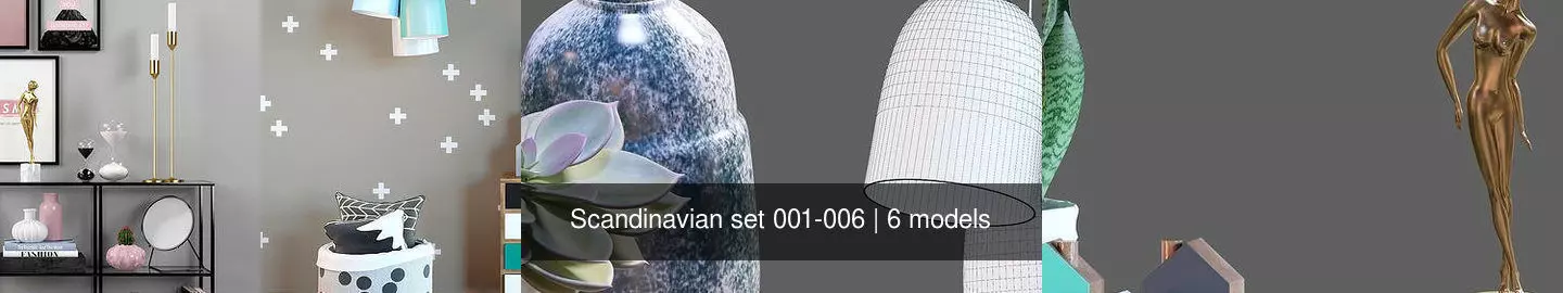 Scandinavian set 001-006 3D Model Collection_2