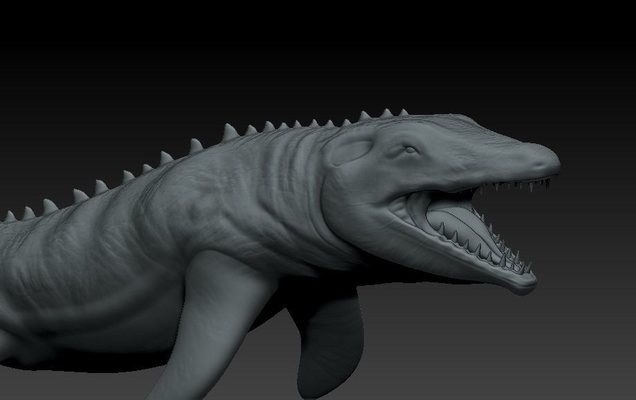 Mosasaurio shark 3D print model_5