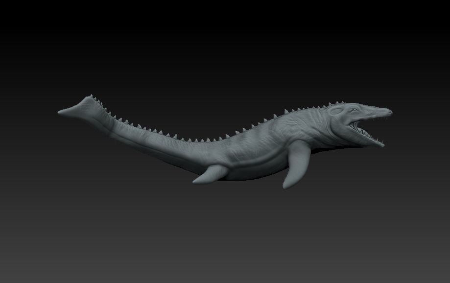 Mosasaurio shark 3D print model_6