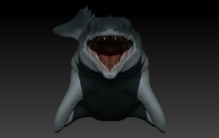Mosasaurio shark 3D print model_2