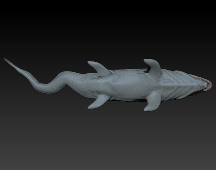 Mosasaurio shark 3D print model_4
