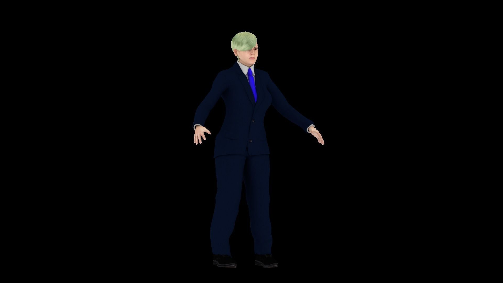 Model 8 man in suit 3D model_4
