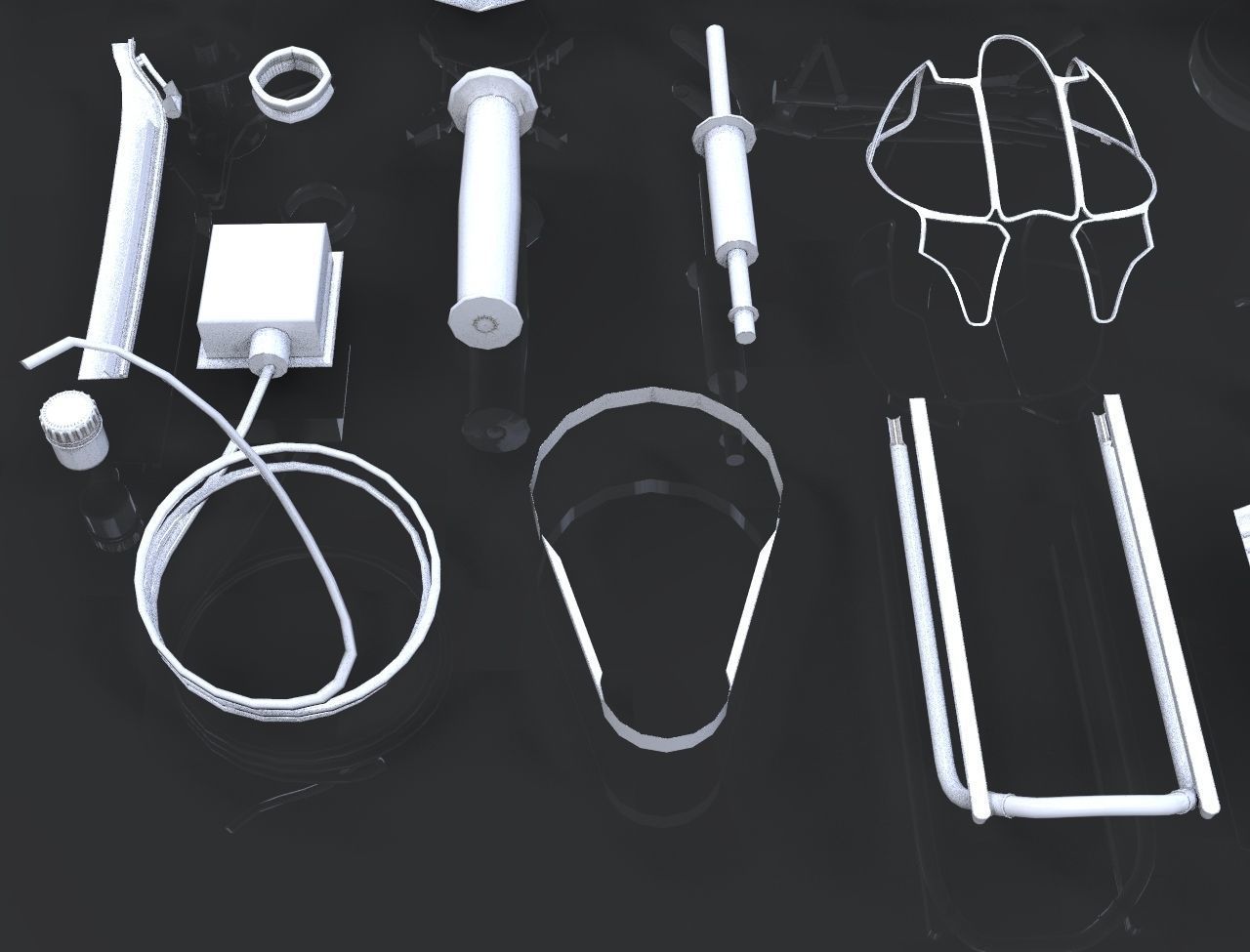 Industrial - Kitbash Low-poly 3D model_13