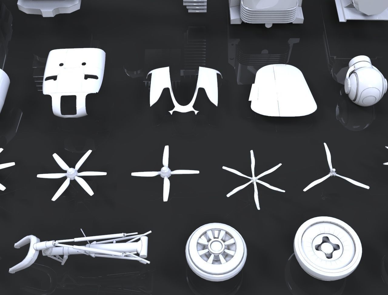 Industrial - Kitbash Low-poly 3D model_10