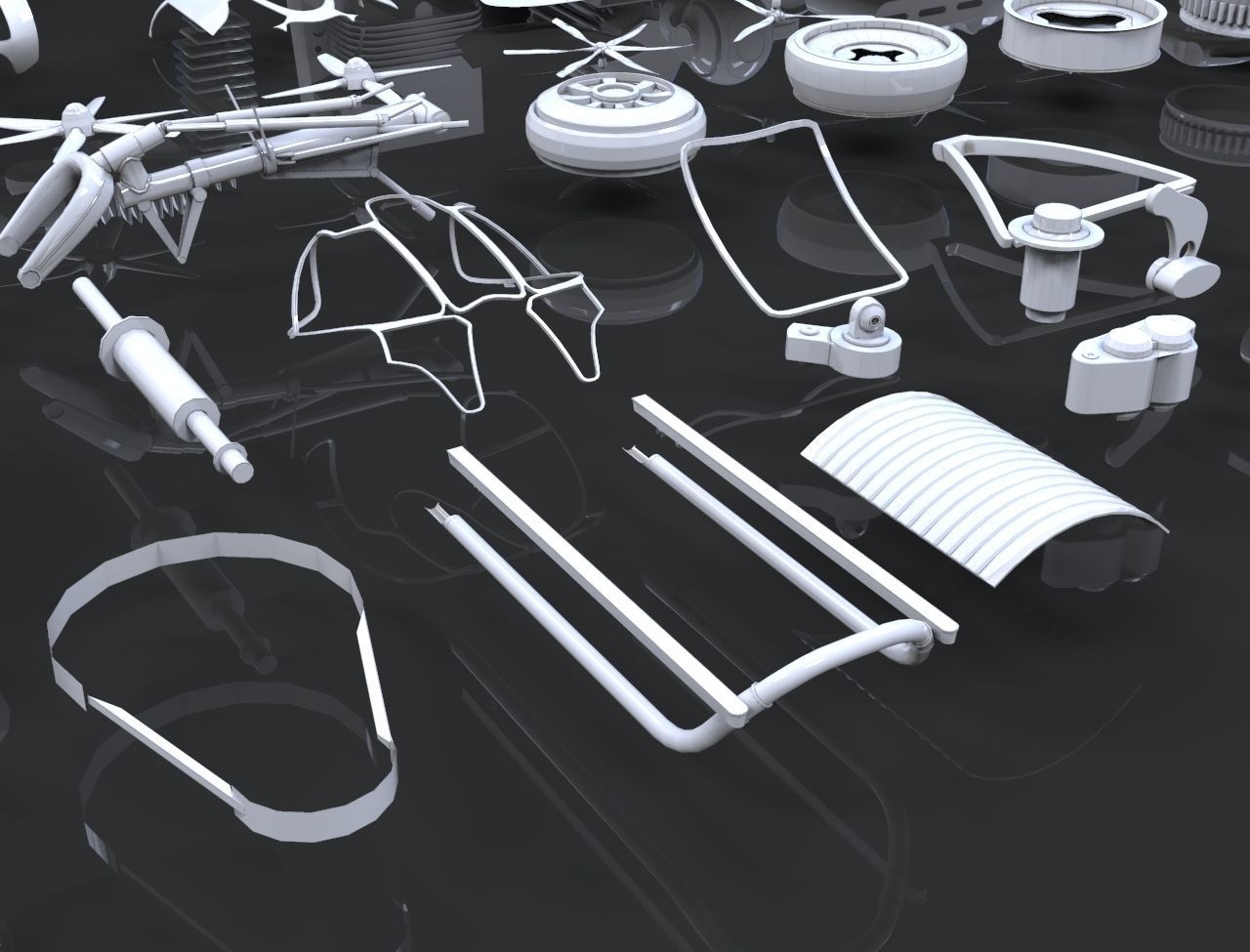 Industrial - Kitbash Low-poly 3D model_6