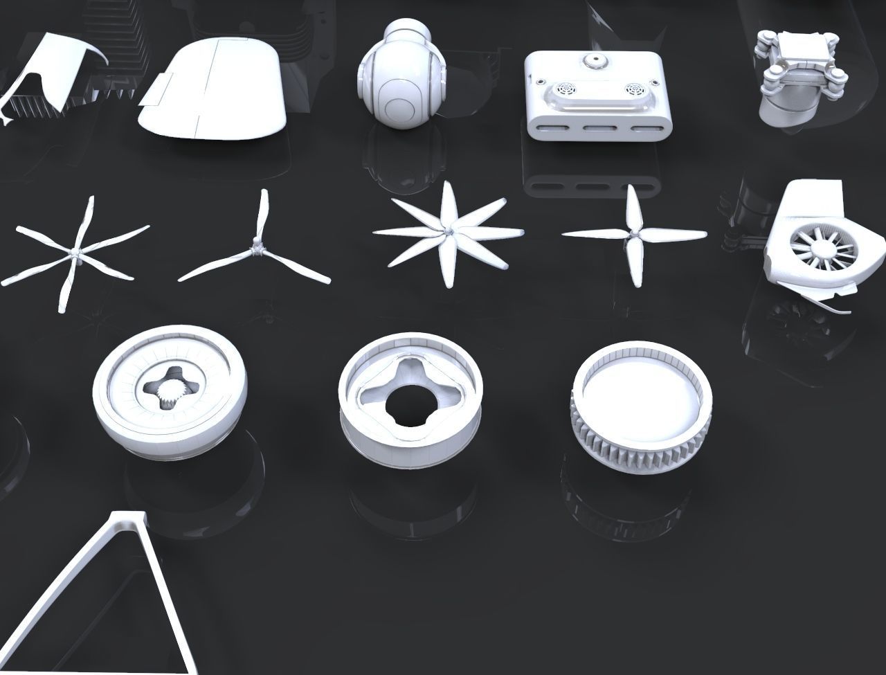 Industrial - Kitbash Low-poly 3D model_8