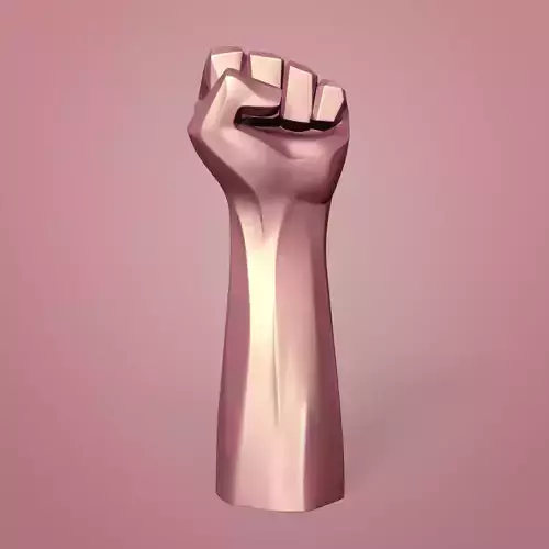 Abstract Hand Fist Figurine Statue 3D print model