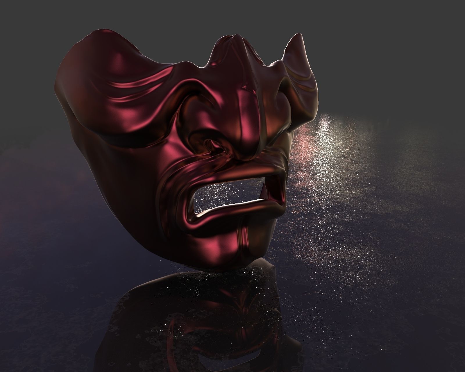 Kabuto Mempo Mask 3D print model_3