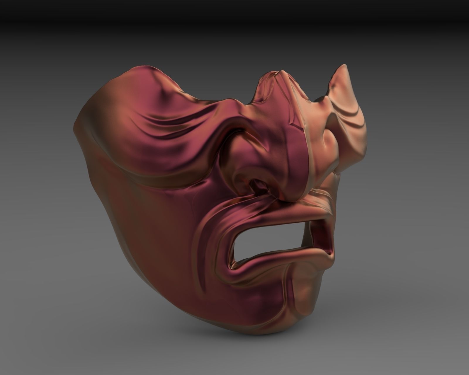 Kabuto Mempo Mask 3D print model_2