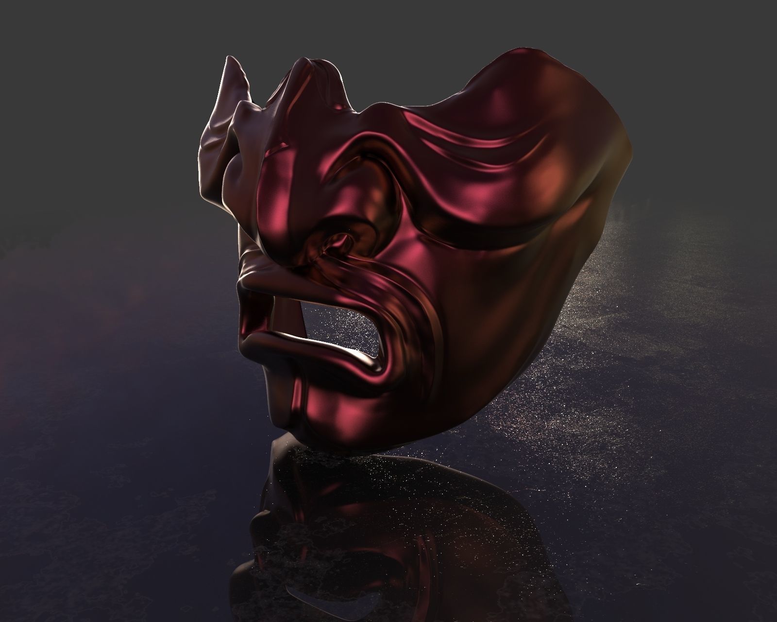 Kabuto Mempo Mask 3D print model_4