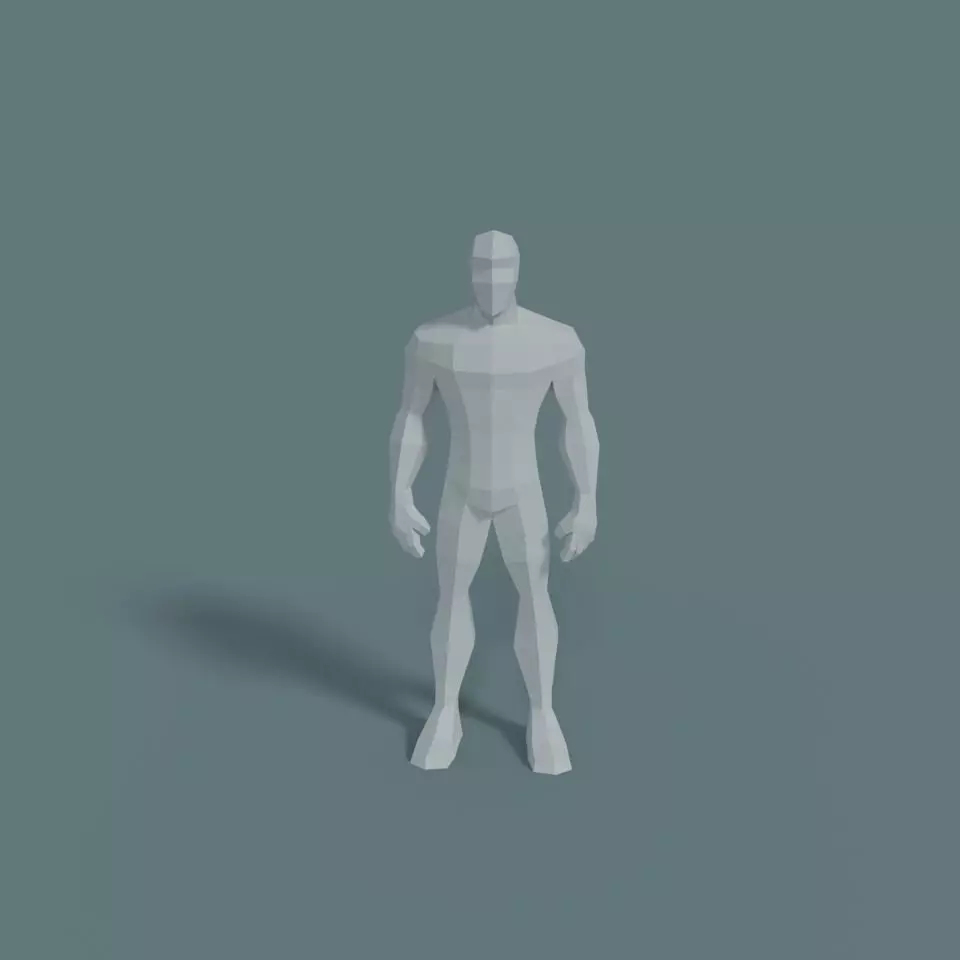 Low Poly Masculine Character Low-poly 3D model_0