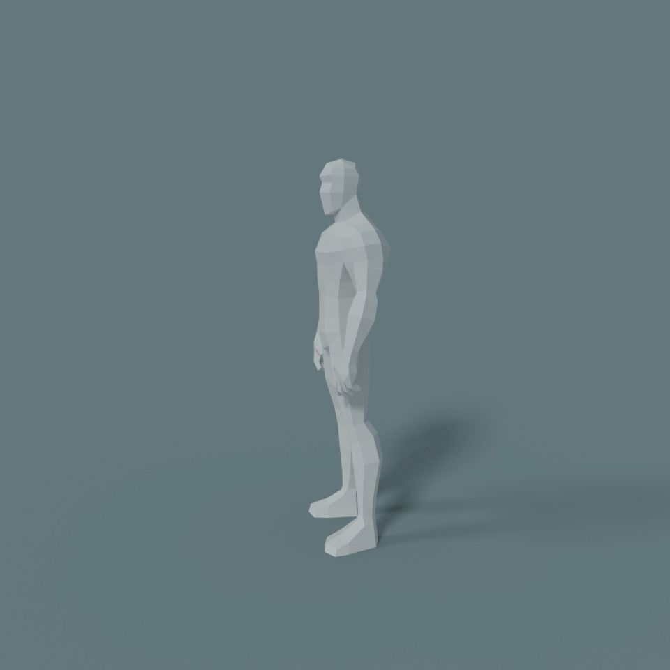 Low Poly Masculine Character Low-poly 3D model_1