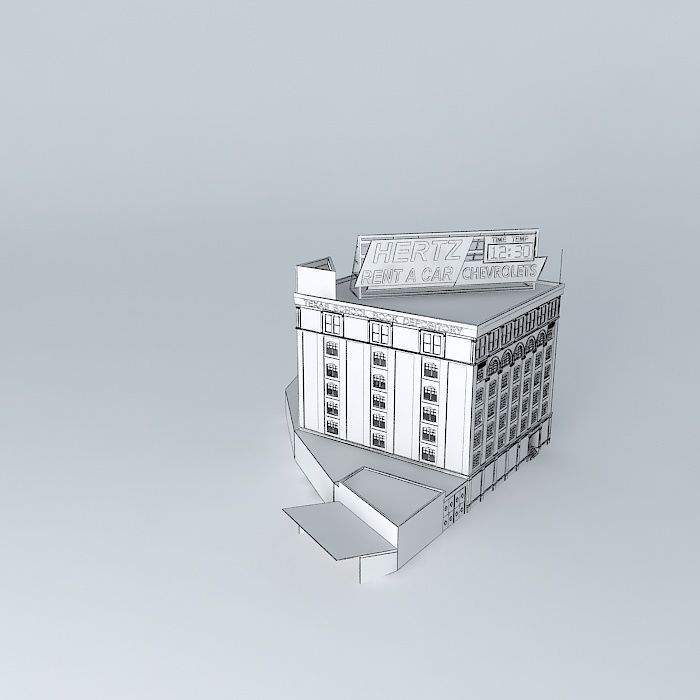 Texas School Book Depository as in 1963 Free 3D model_3
