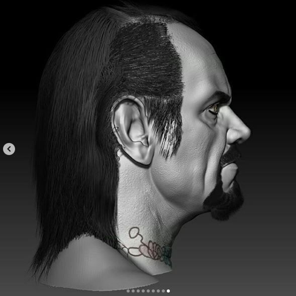undertaker head 3D print model_5