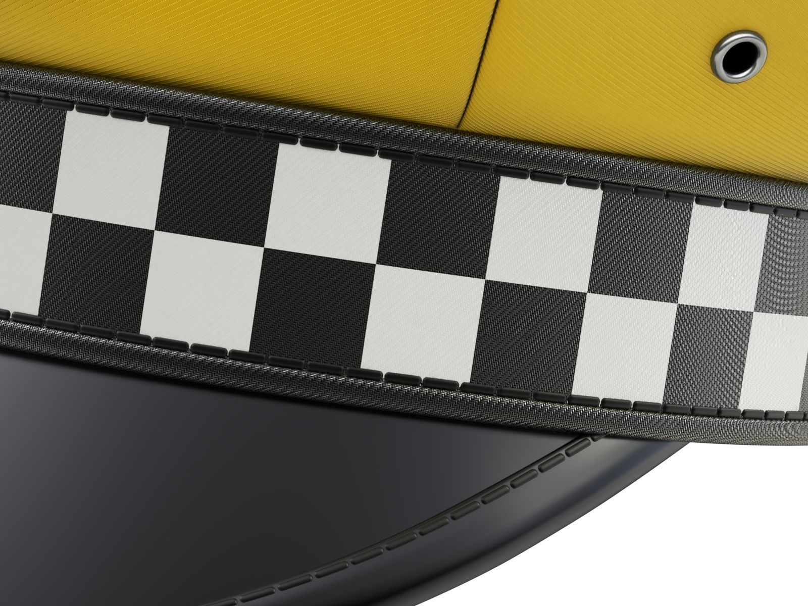 Yellow Taxi Cap 3D model_4