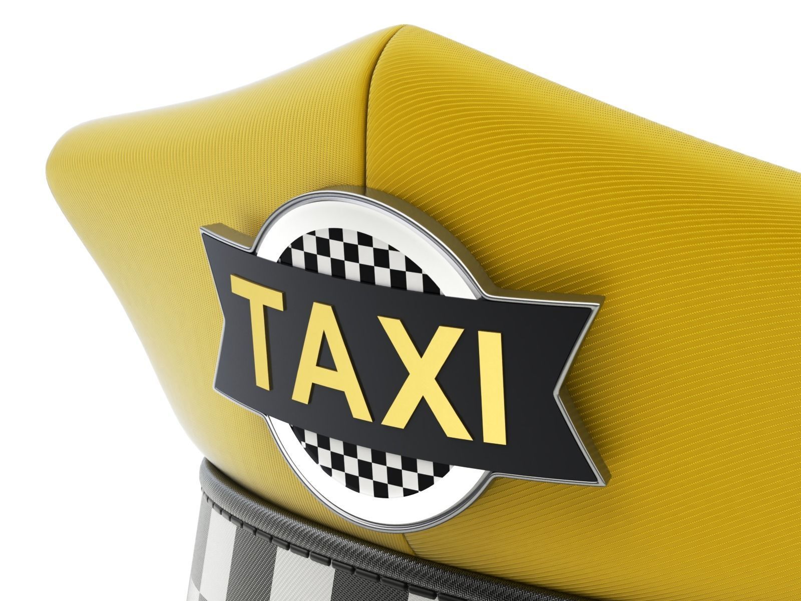 Yellow Taxi Cap 3D model_3