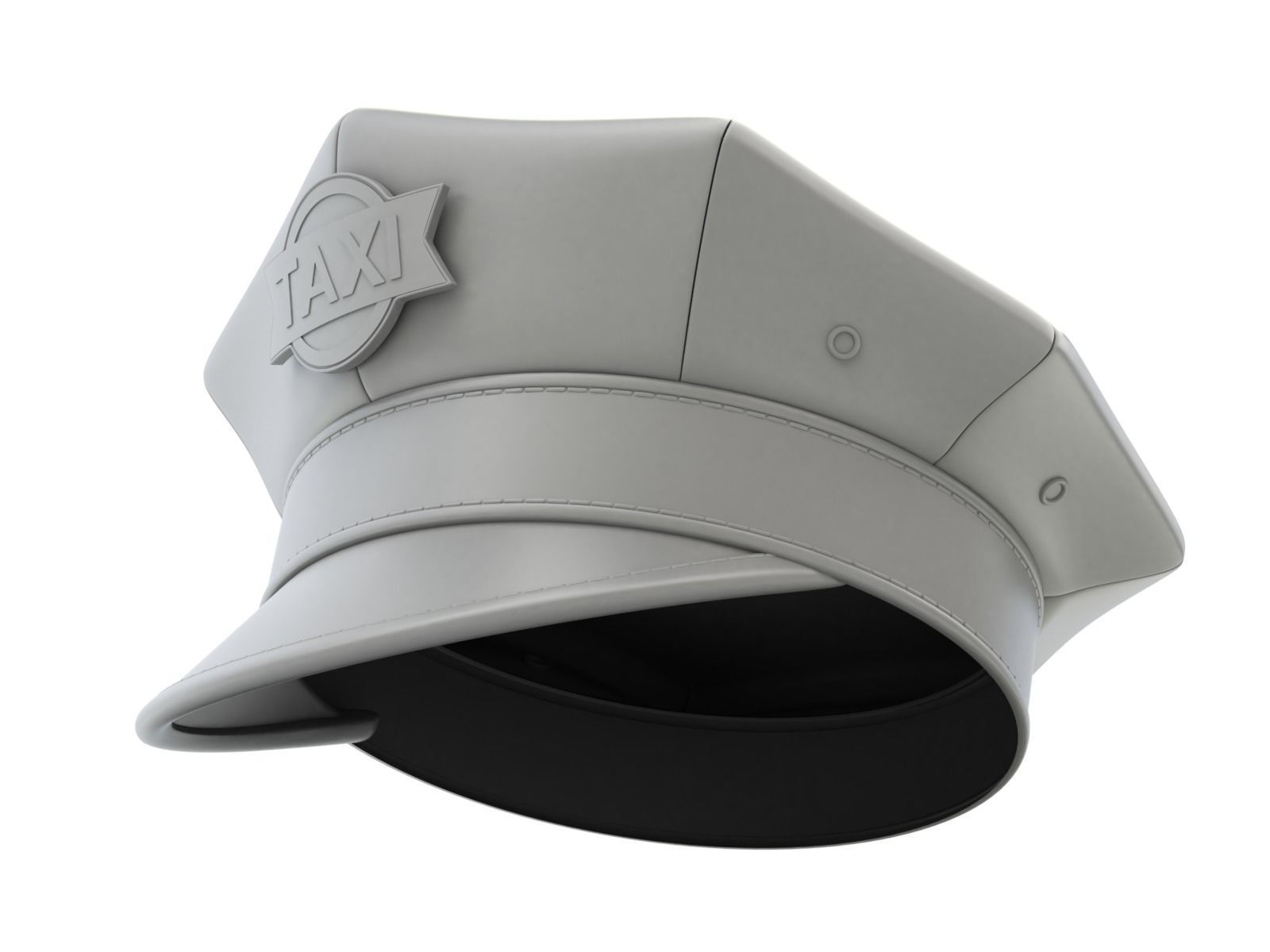 Yellow Taxi Cap 3D model_15