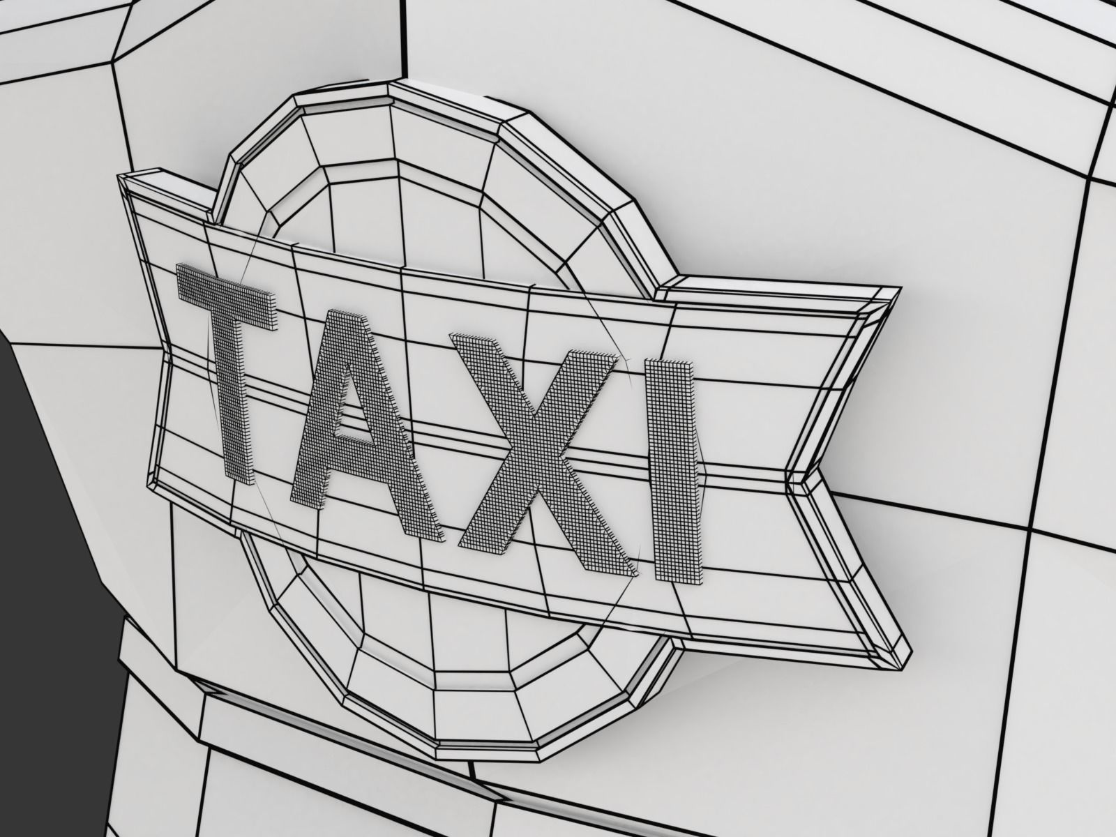 Yellow Taxi Cap 3D model_21