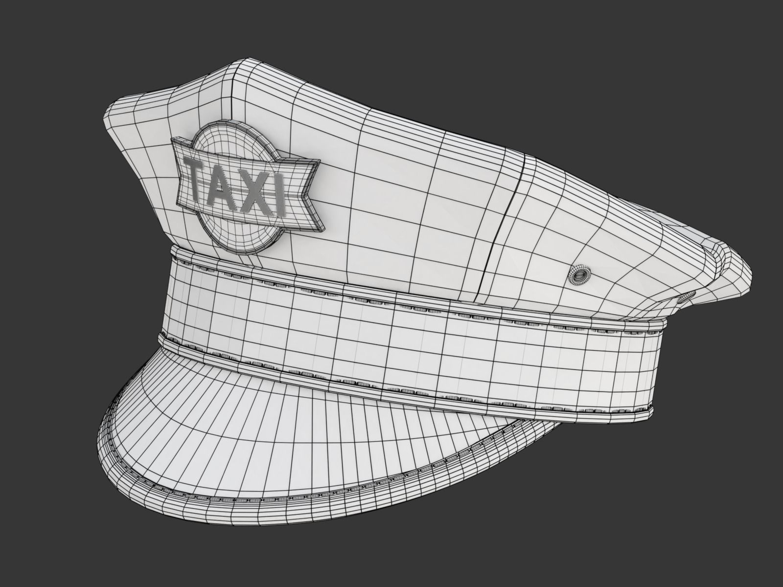 Yellow Taxi Cap 3D model_23