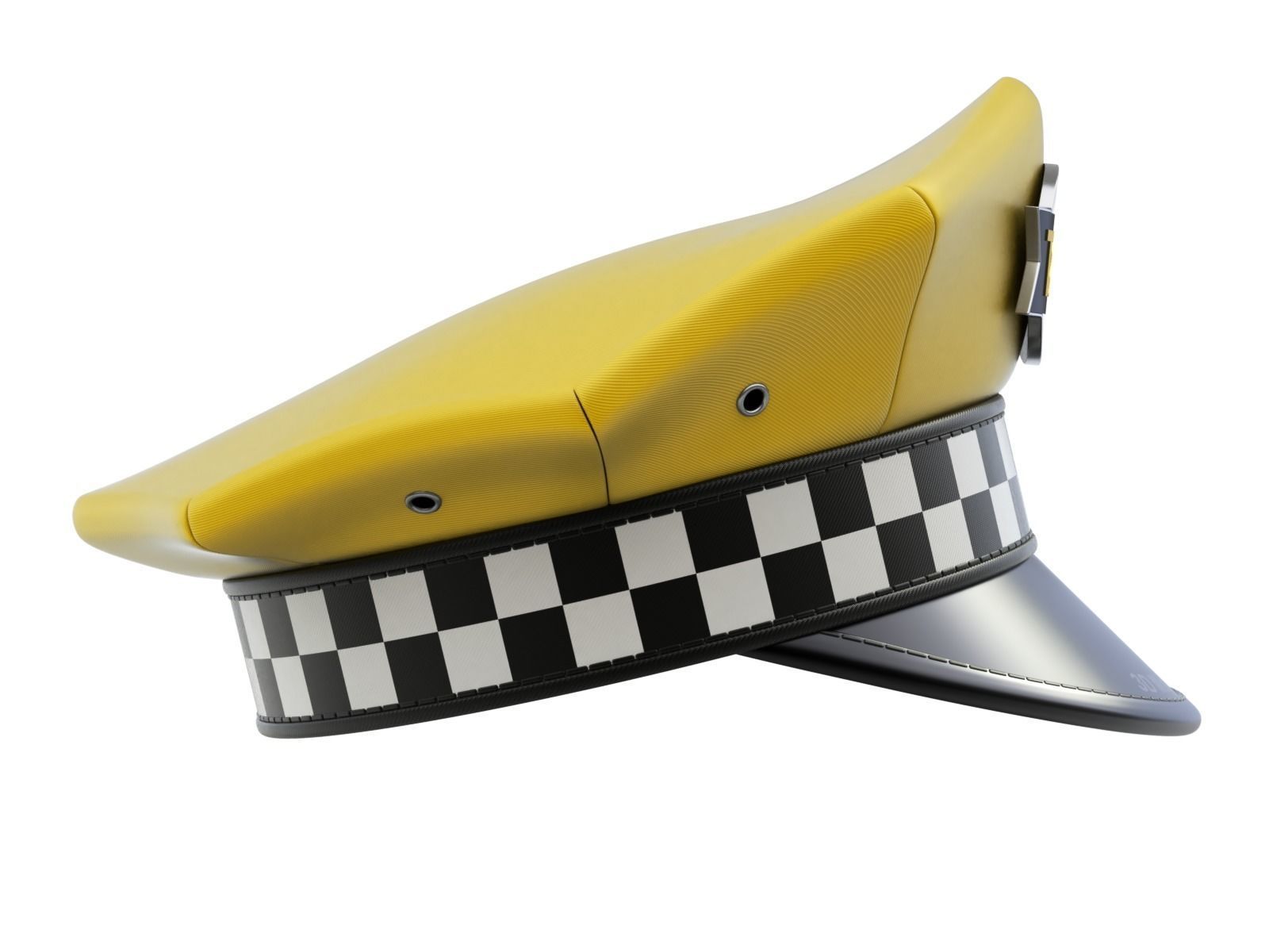 Yellow Taxi Cap 3D model_5
