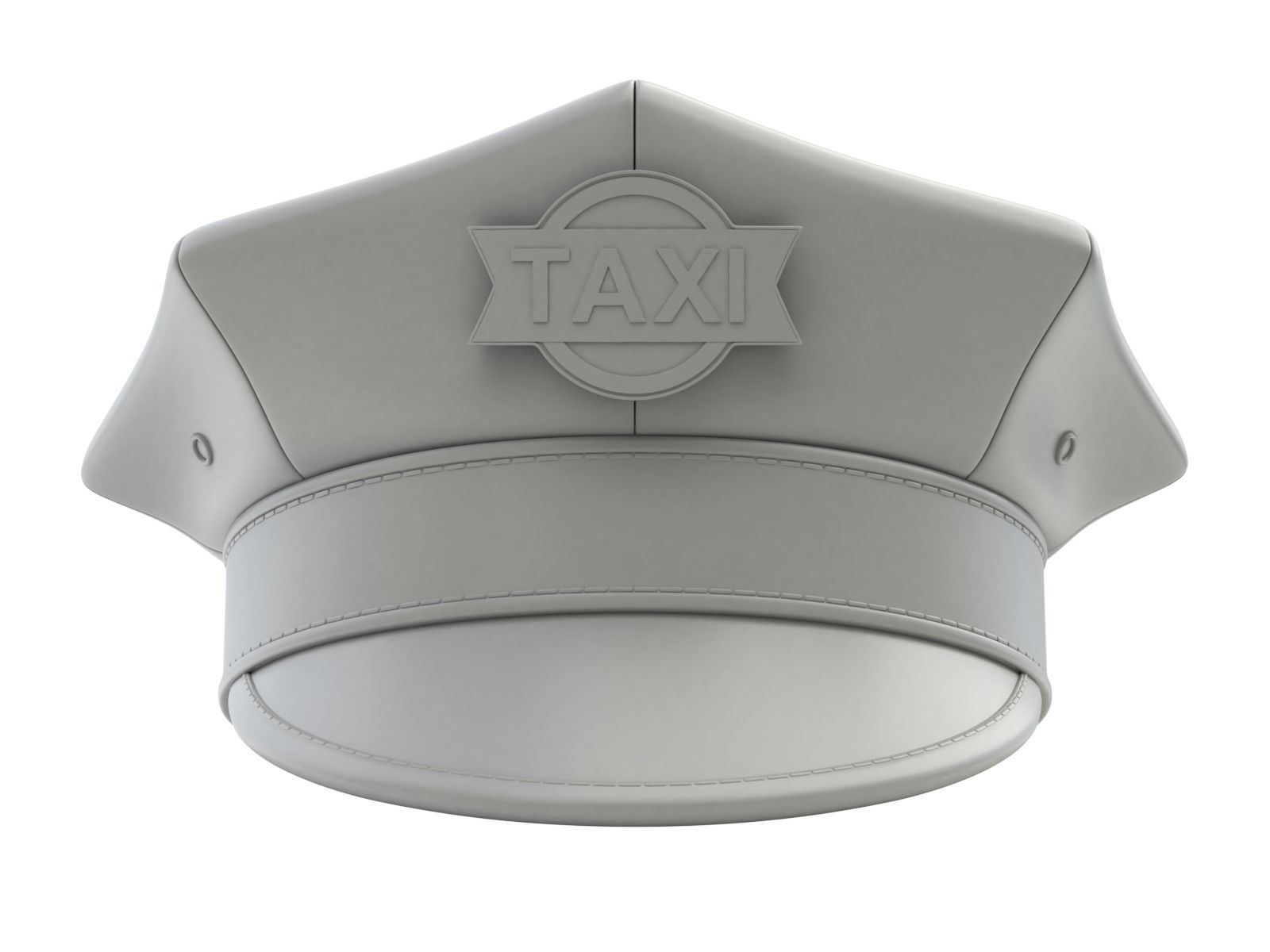 Yellow Taxi Cap 3D model_16