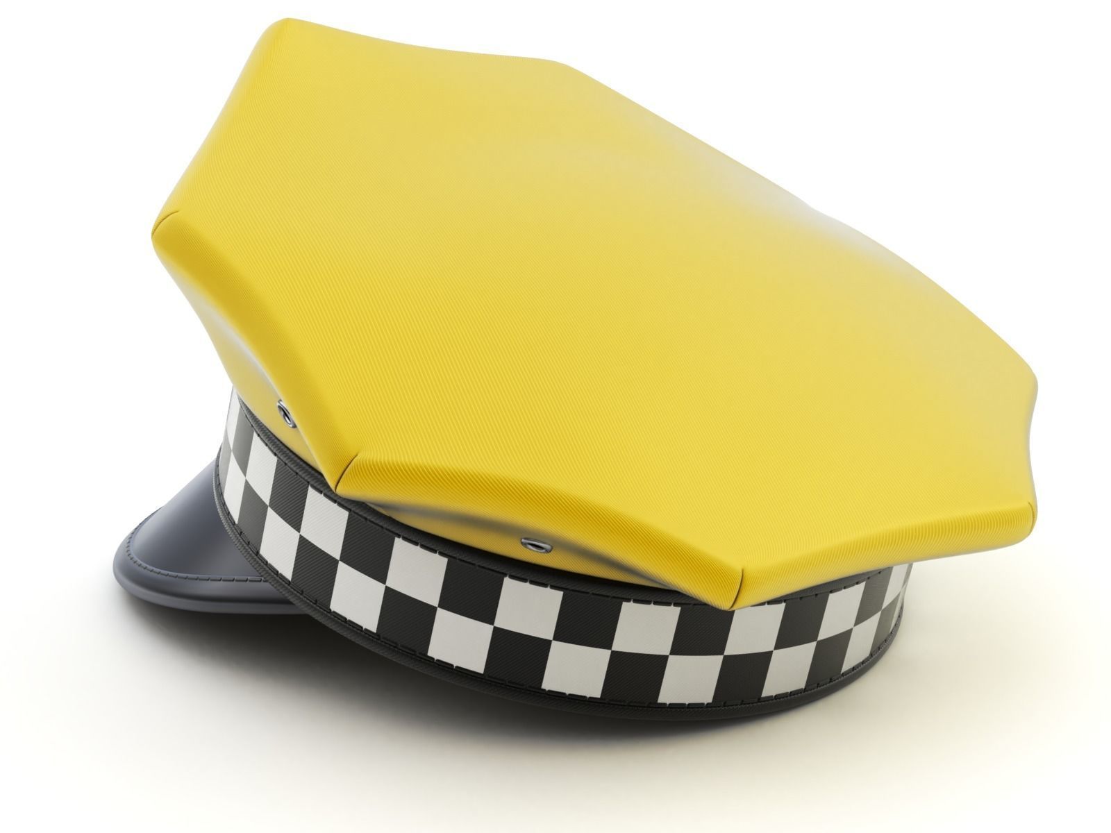 Yellow Taxi Cap 3D model_7