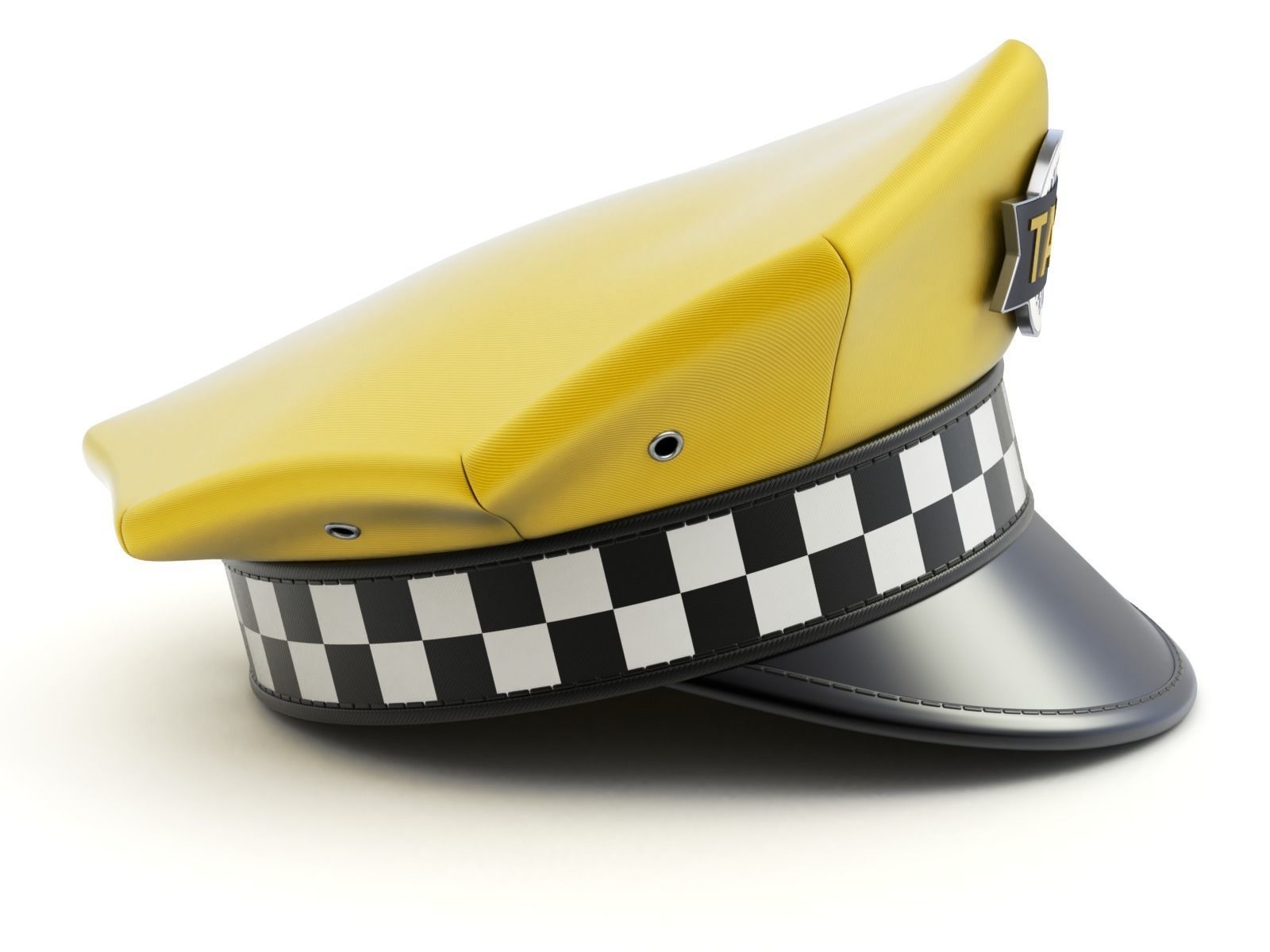 Yellow Taxi Cap 3D model_2