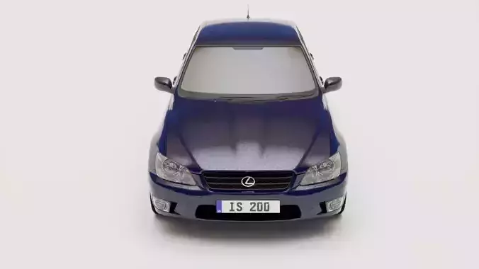 Lexus IS200 Low-poly 3D model