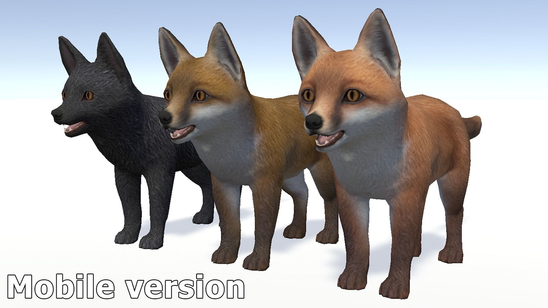 Fox - Cub Low-poly 3D model_14