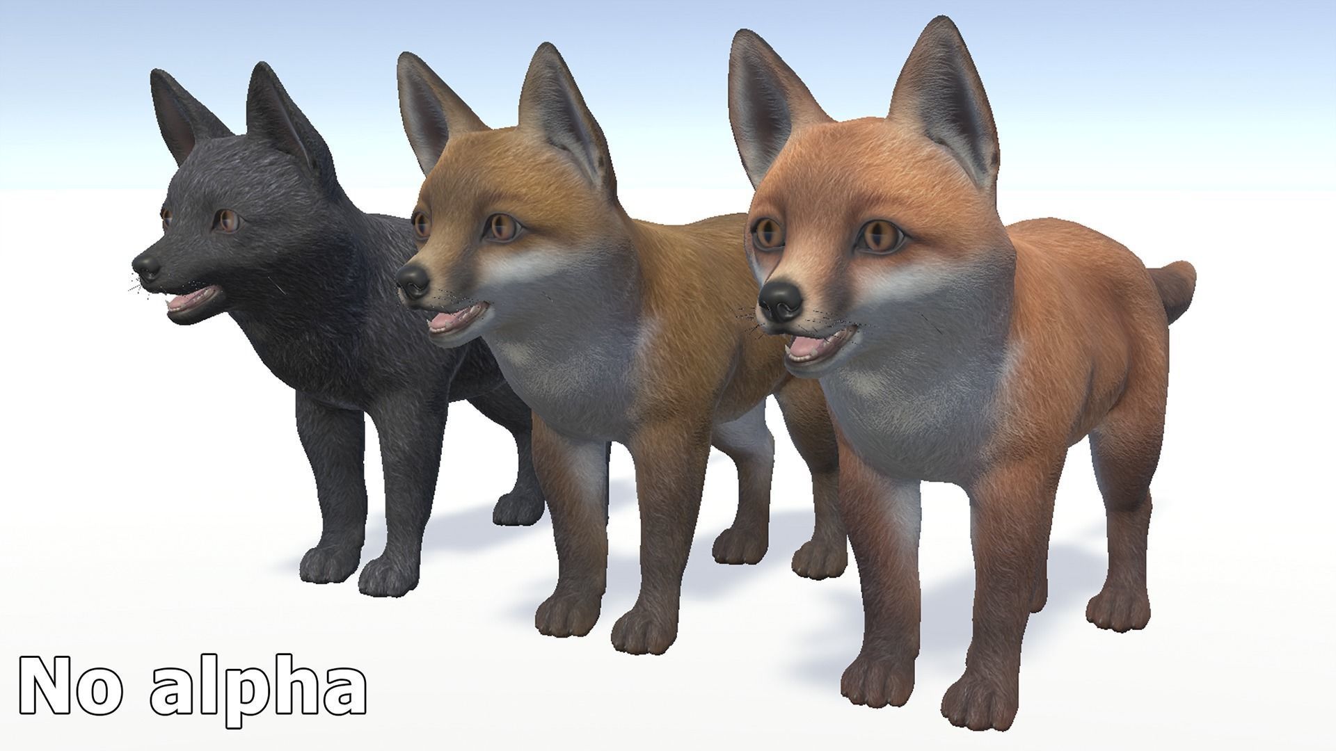Fox - Cub Low-poly 3D model_13