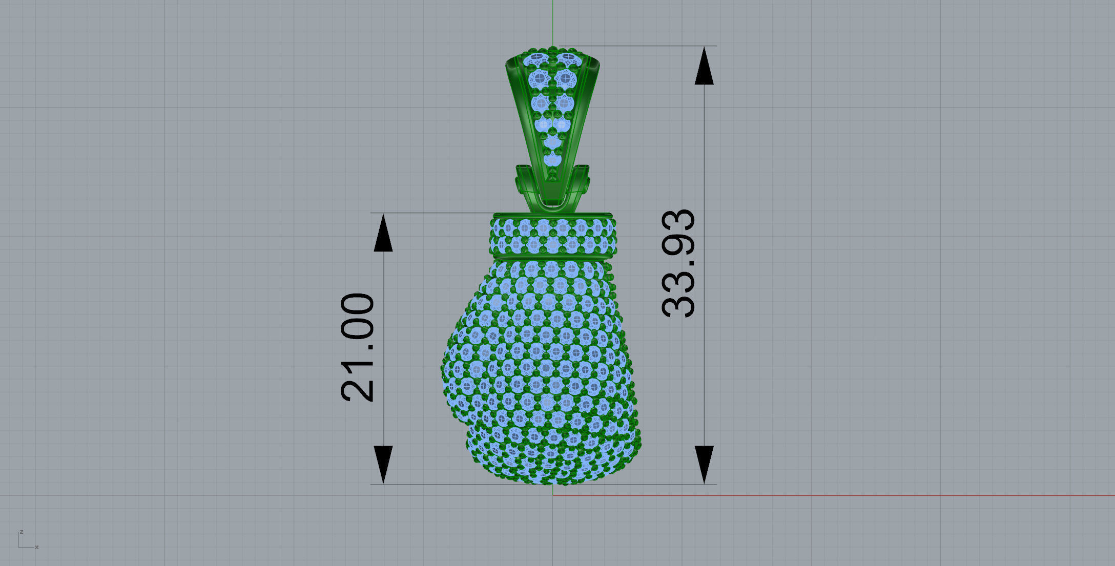 Diamond Boxing Glove N2 3D print model_4