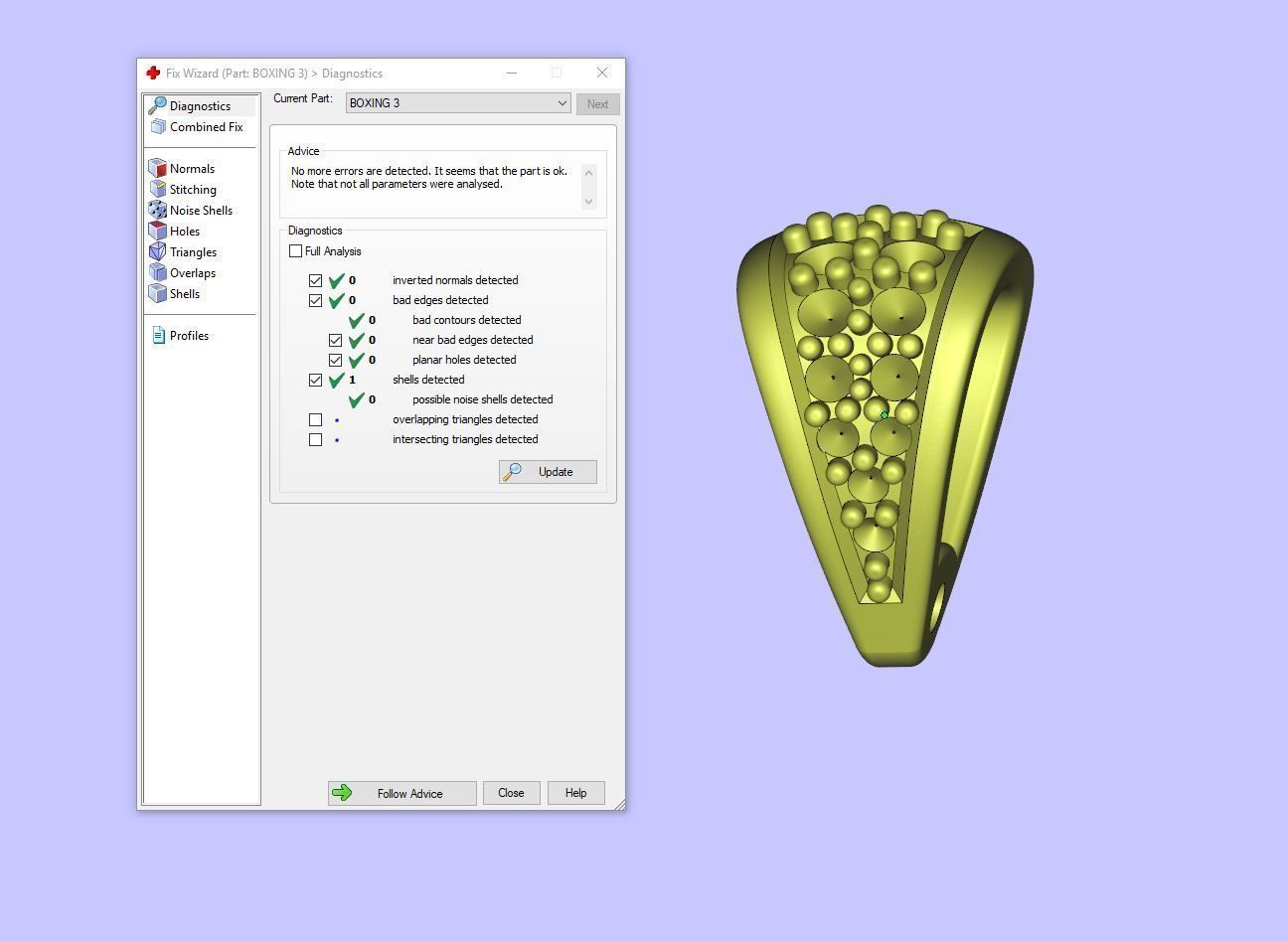 Diamond Boxing Glove N2 3D print model_6