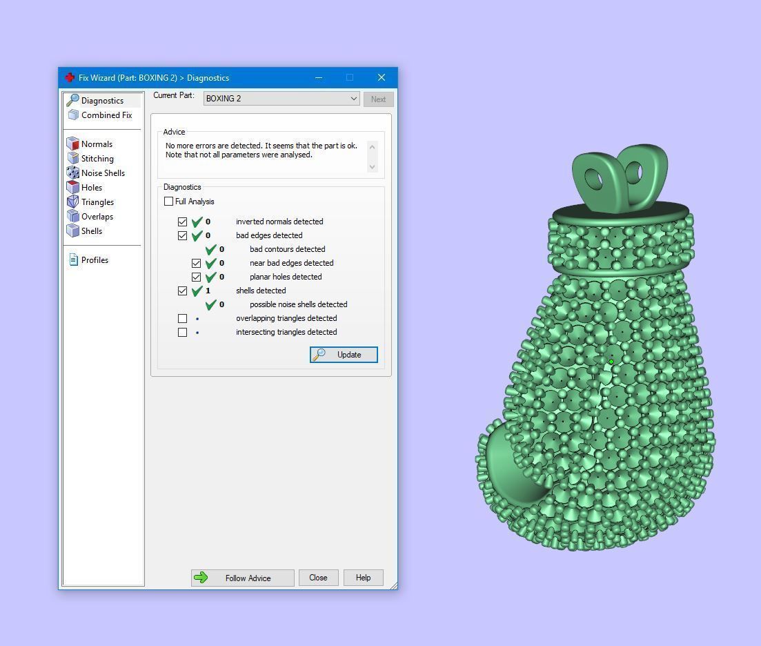 Diamond Boxing Glove N2 3D print model_5