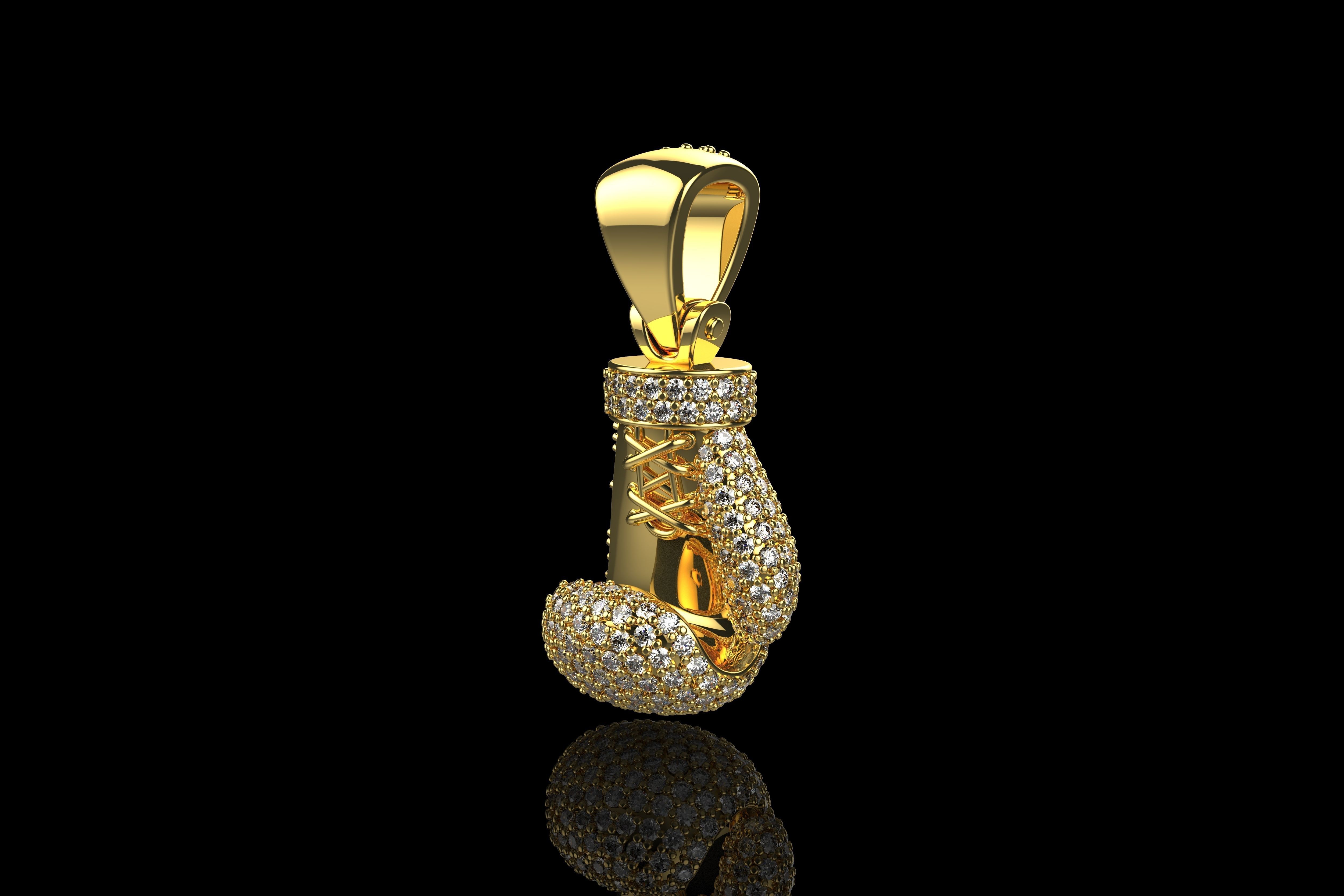 Diamond Boxing Glove N2 3D print model_2