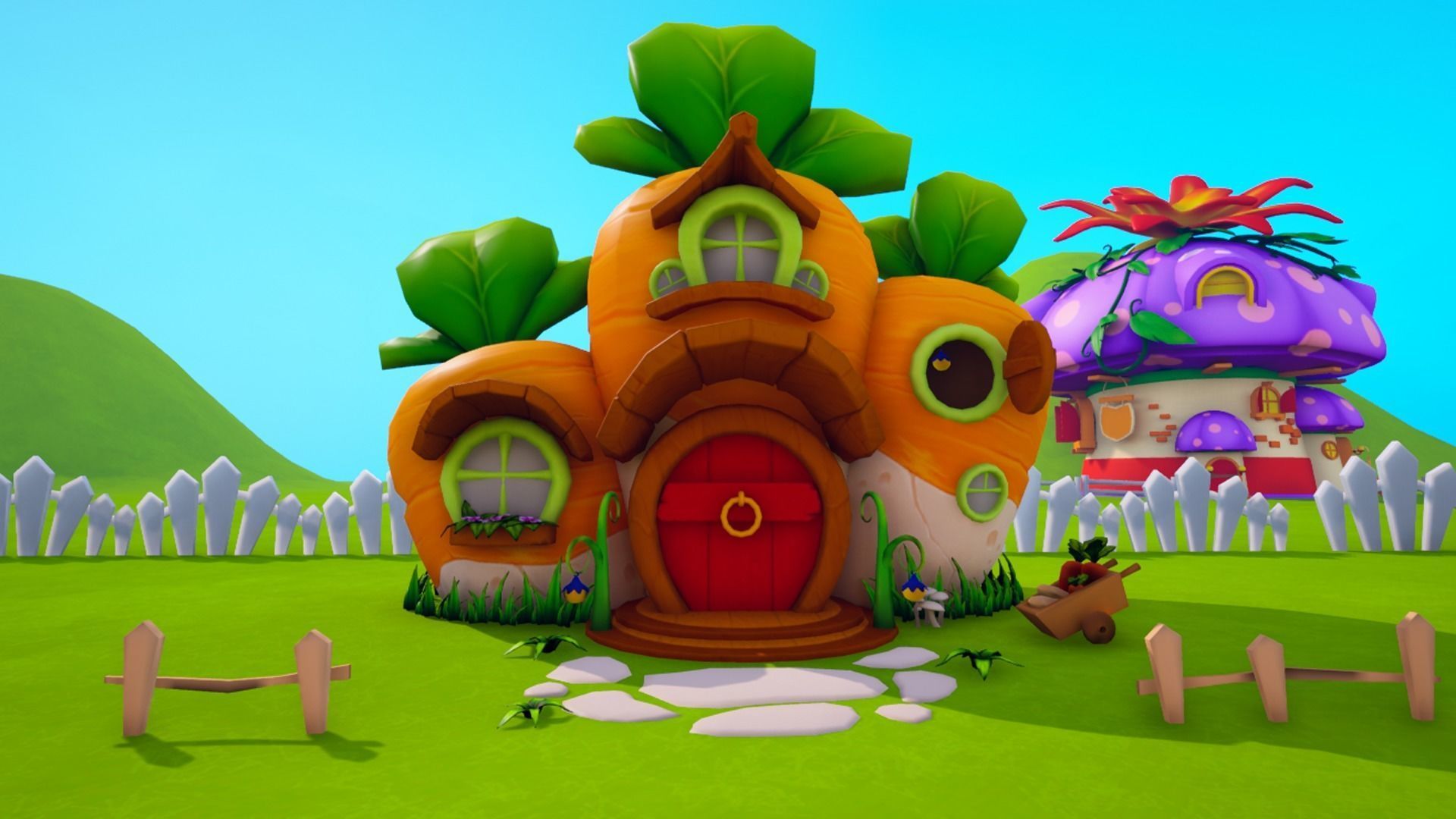 Asset - Cartoons - Background- Farm - Hight Poly 3D model_15