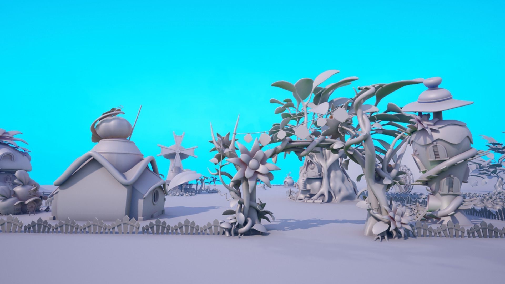 Asset - Cartoons - Background- Farm - Hight Poly 3D model_4