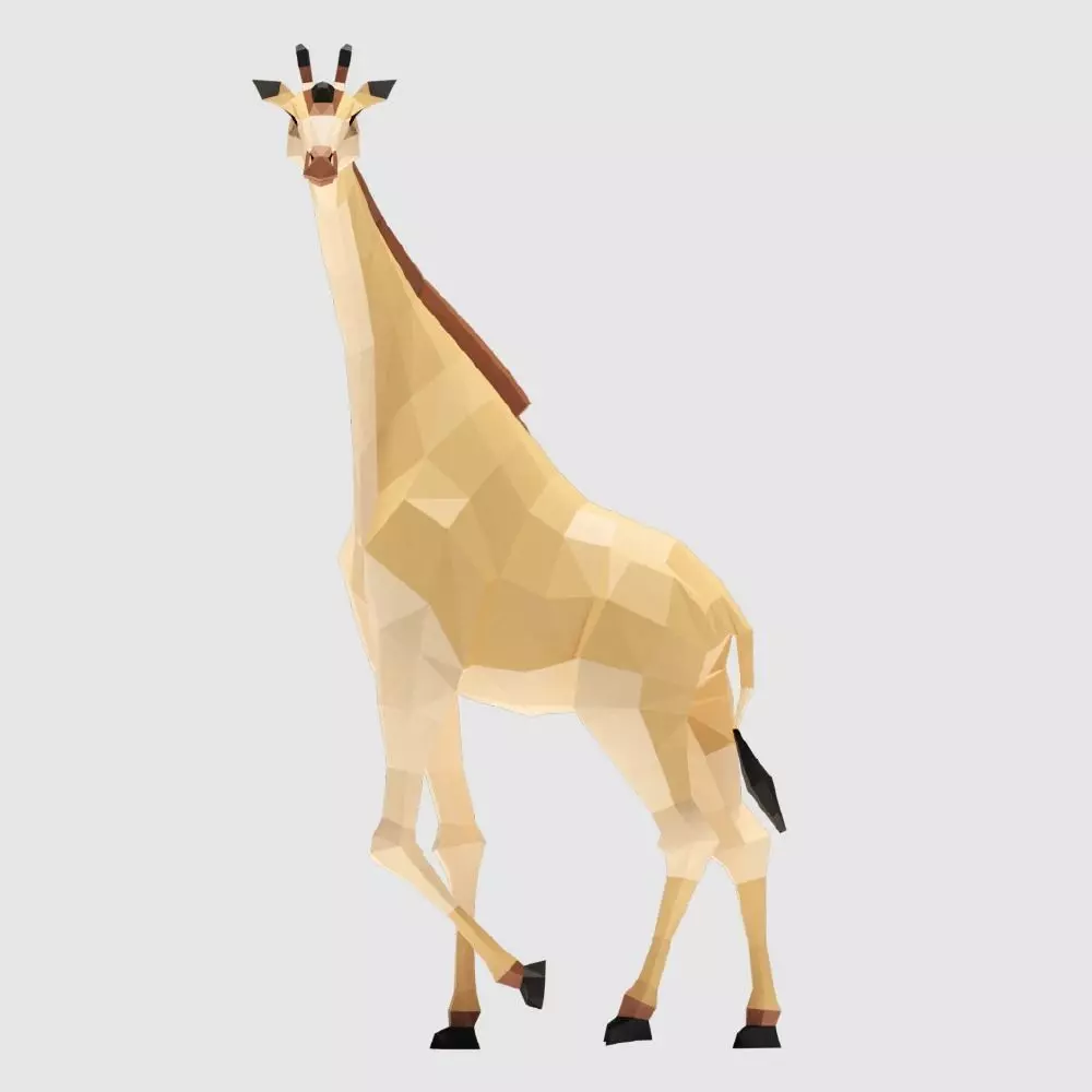 Giraffe Low-poly 3D model_0