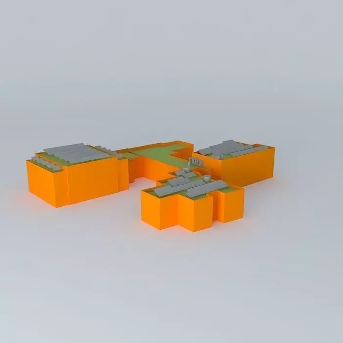 Jerusalem orange building Free 3D model