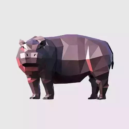 Hippo polygonal hippopotamus