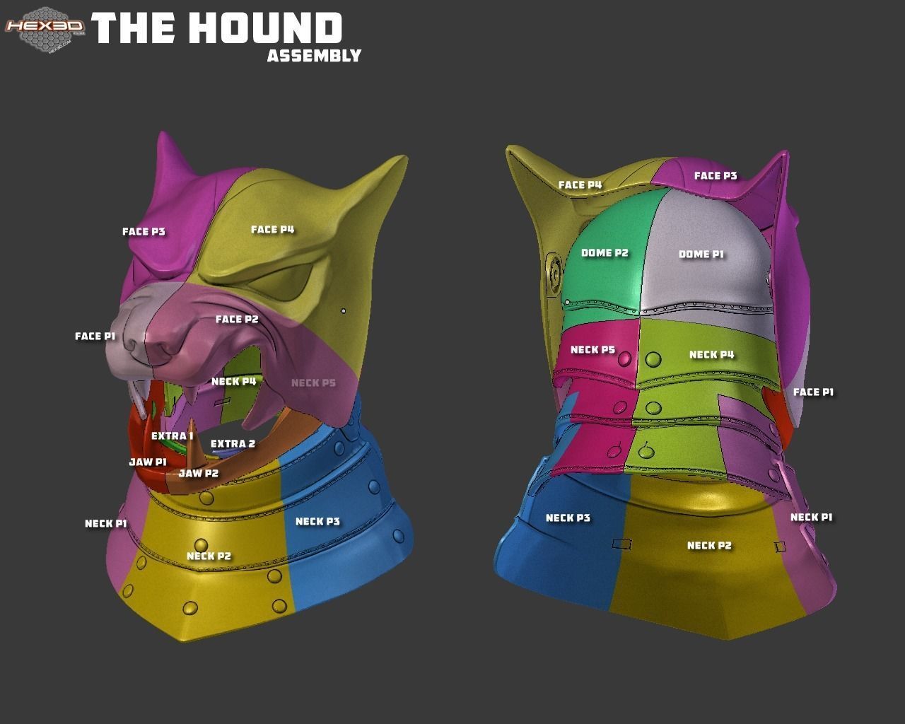 Game of Thrones Hound Helmet 3D print model_3