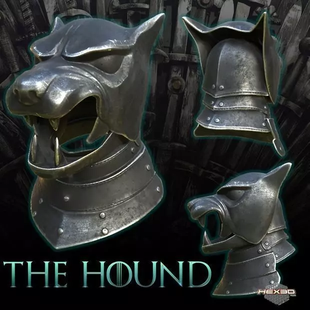 Game of Thrones Hound Helmet 3D print model_0