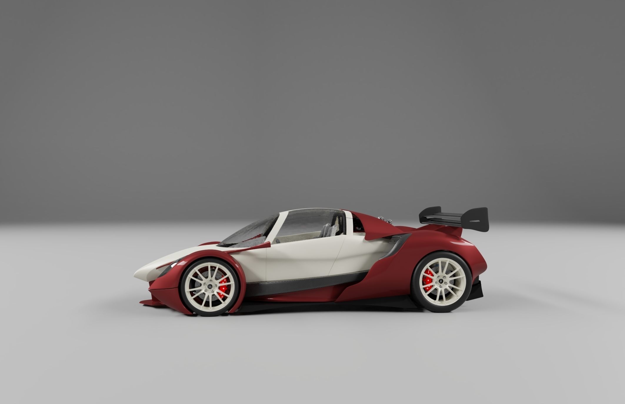 Lemsis v12 super sports racing car concept design 3D model_2