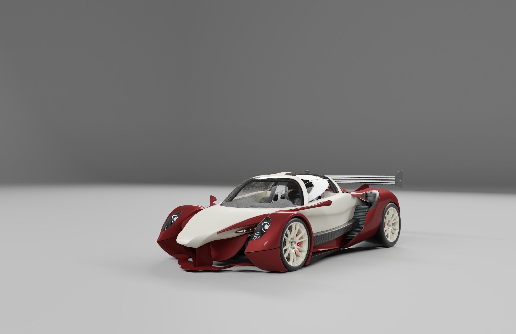 Lemsis v12 super sports racing car concept design 3D model_3