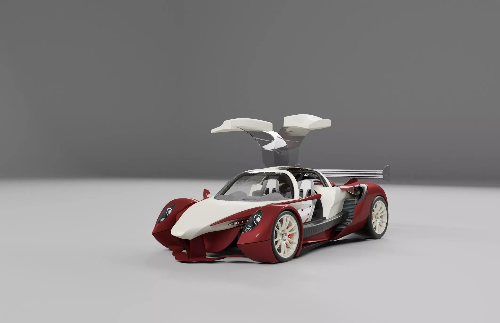 Lemsis v12 super sports racing car concept design 3D model_0