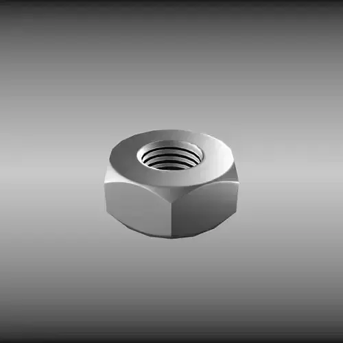 Low-Poly Nut metal Low-poly 3D model